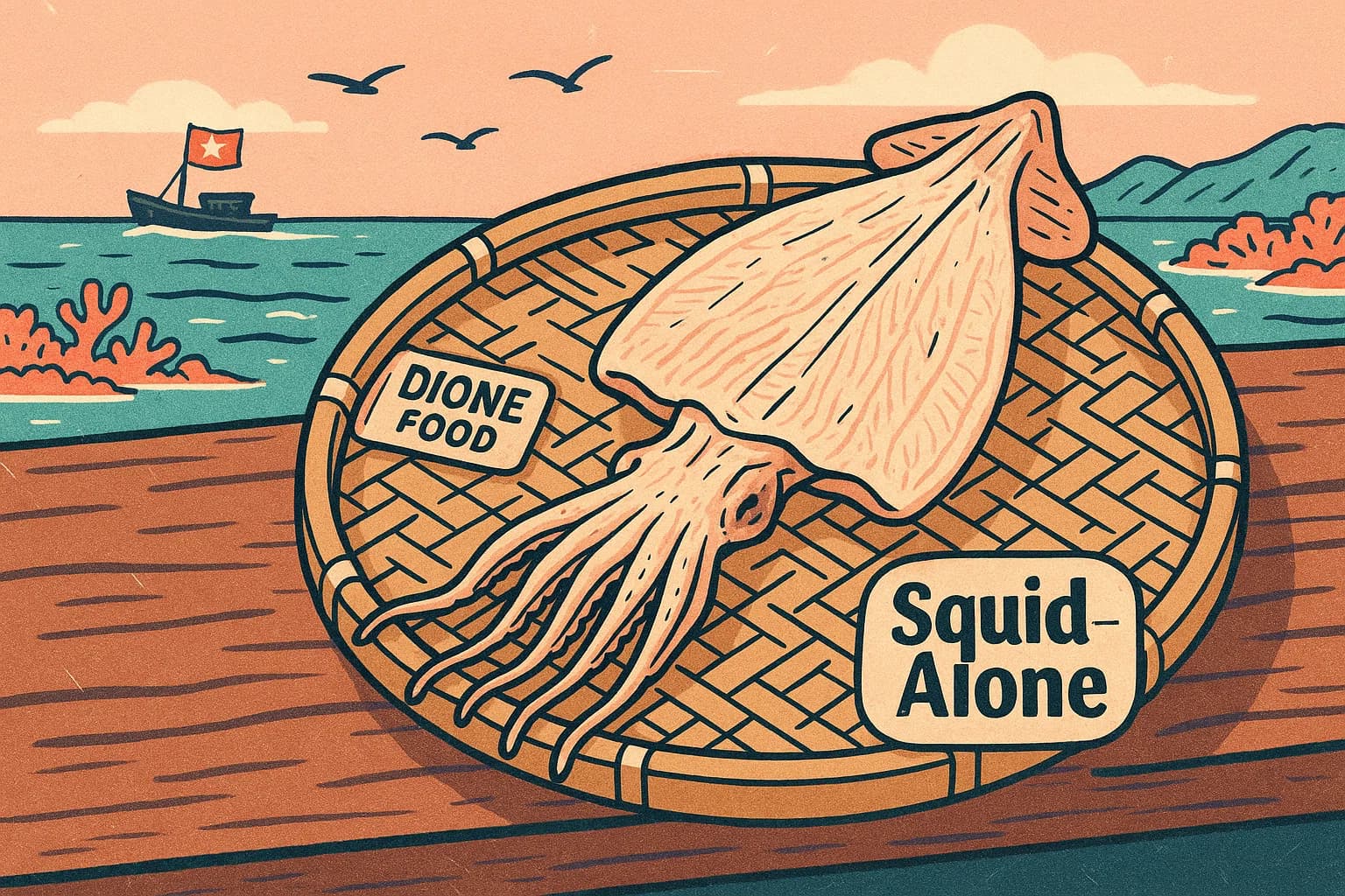Mực khô Cô Đơn (SquidAlone) – Tinh hoa biển Việt từ Dione Food