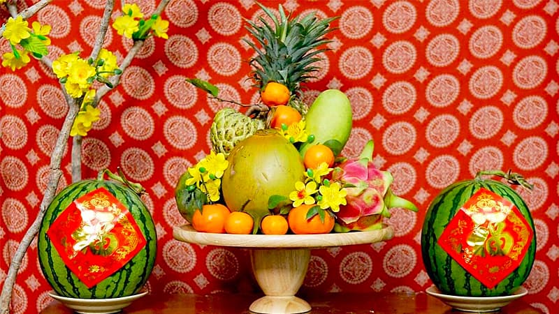 mâm ngũ quả truyền thống